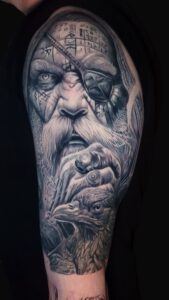 black & grey realism tattoo Peterborough